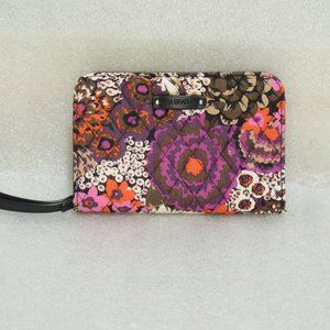 Vera Bradley "Rosewood" Zip Around Wallet w/Wristlet